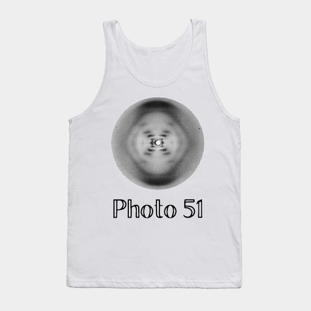 Photo 51  X-ray diffraction of DNA by Rosalind Franklin, Raymond Gosling Nature Women in STEM science Tank Top by labstud